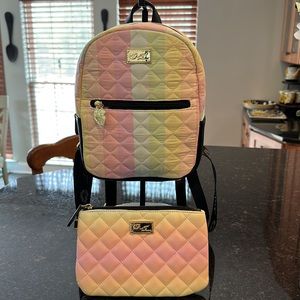 Betsey Johnson mini backpack & matching pouch! NWT!!!